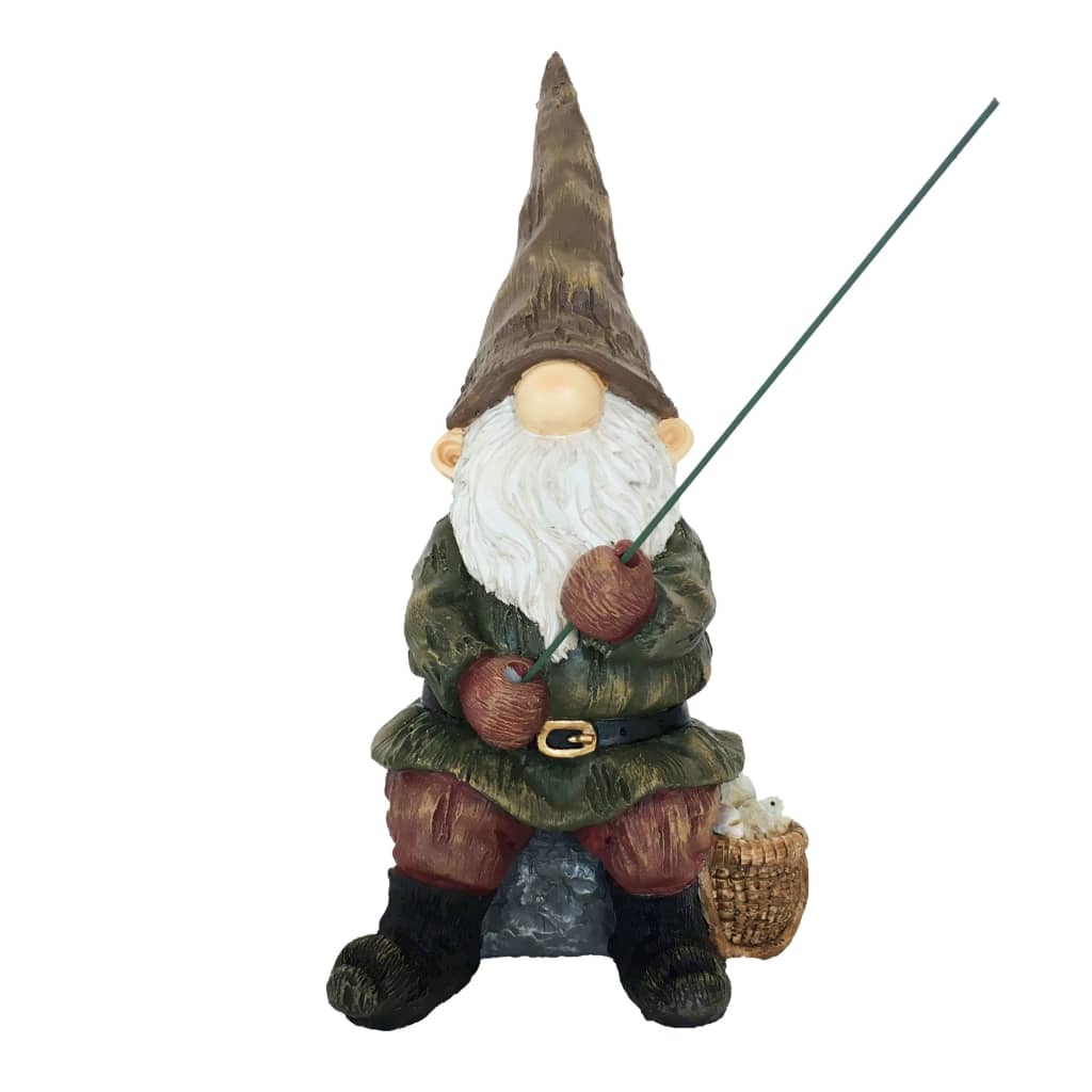 Esschert Design Gnome with Fishing-Rod 12.3x16.6x25.6 cm