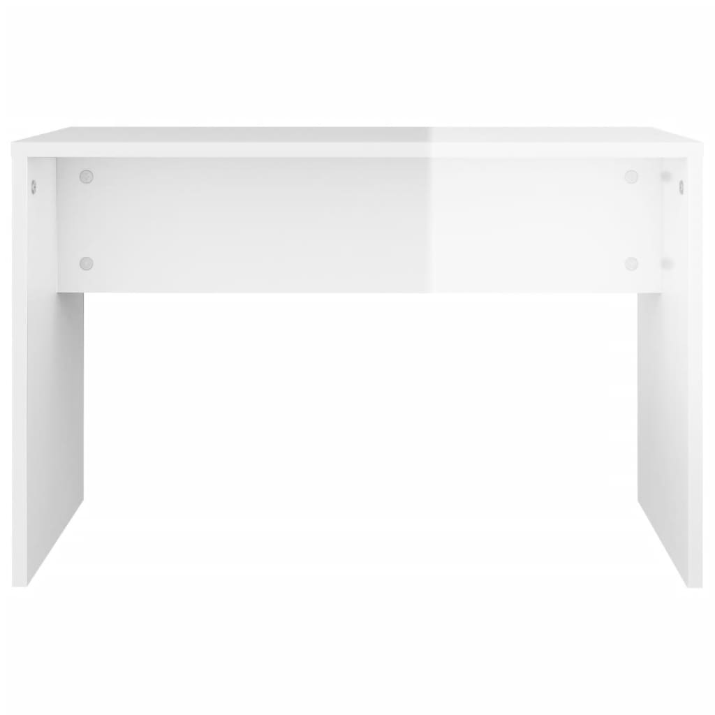 Dressing Table Set High Gloss White 86.5x35x136 cm
