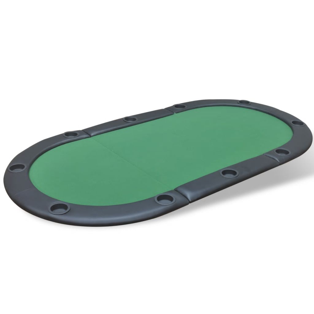 10-Player Foldable Poker Tabletop Green