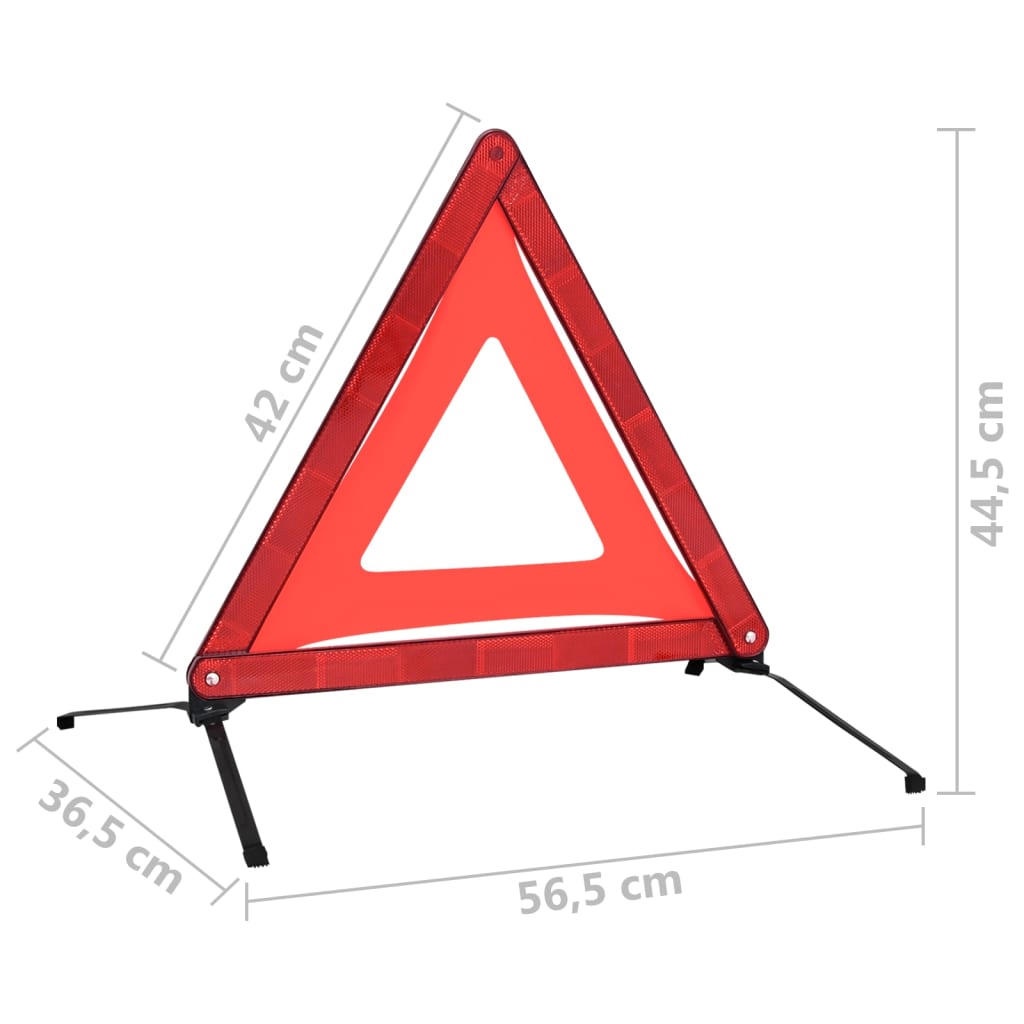 Triangles de signalisation routière 4pcs Rouge 56,5x36,5x44,5cm
