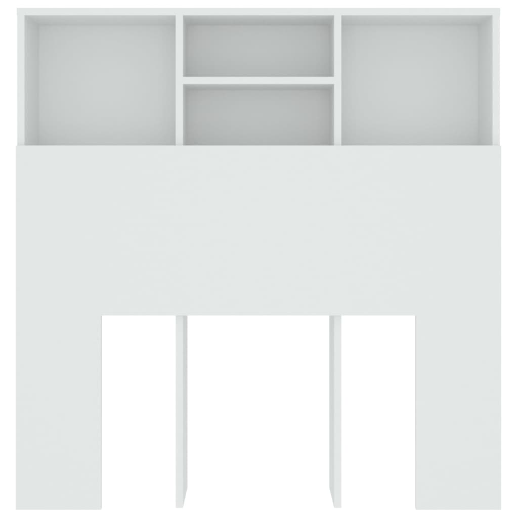 Armoire de tête de lit Blanc 100x19x103,5 cm