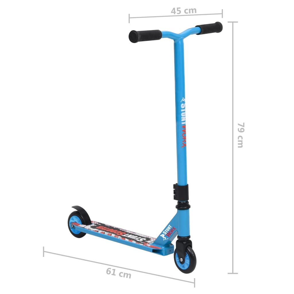 Stunt Scooter with Aluminium Handlebar Blue