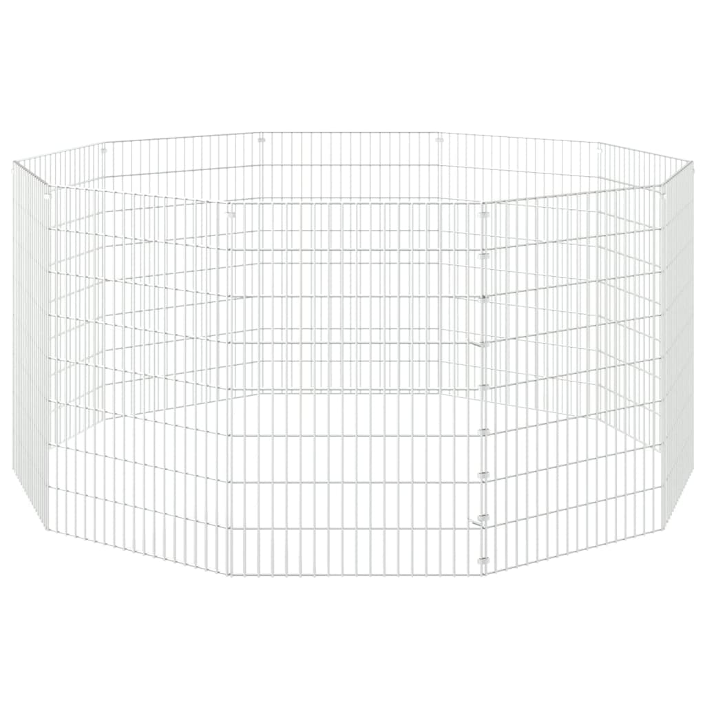Cage à lapin 10 panneaux 54x80 cm Fer galvanisé