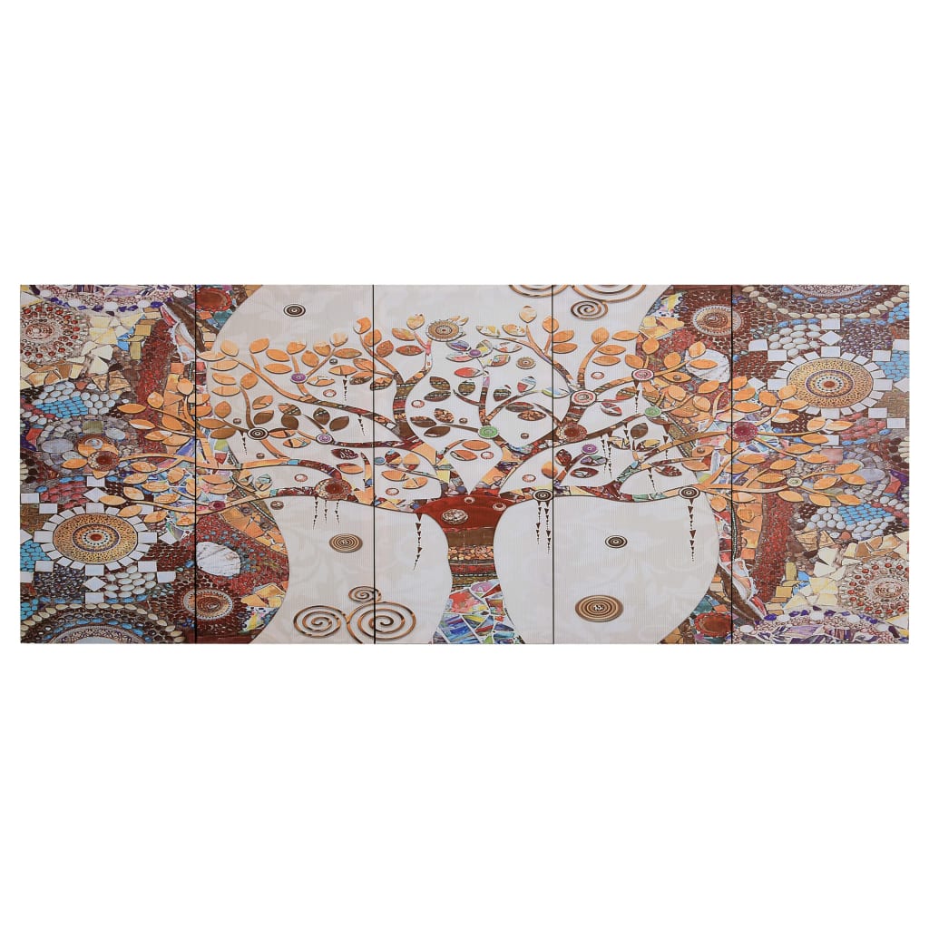 Leinwandbild-Set Baum Mehrfarbig 150 x 60 cm
