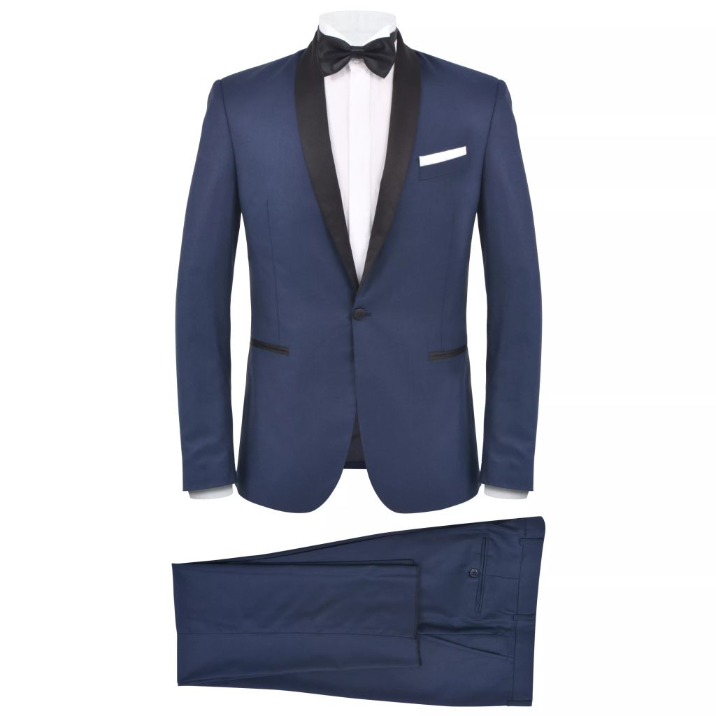 Men's 2 Piece Black Tie Dinner Suit/Smoking Tuxedo Size 50 Navy
