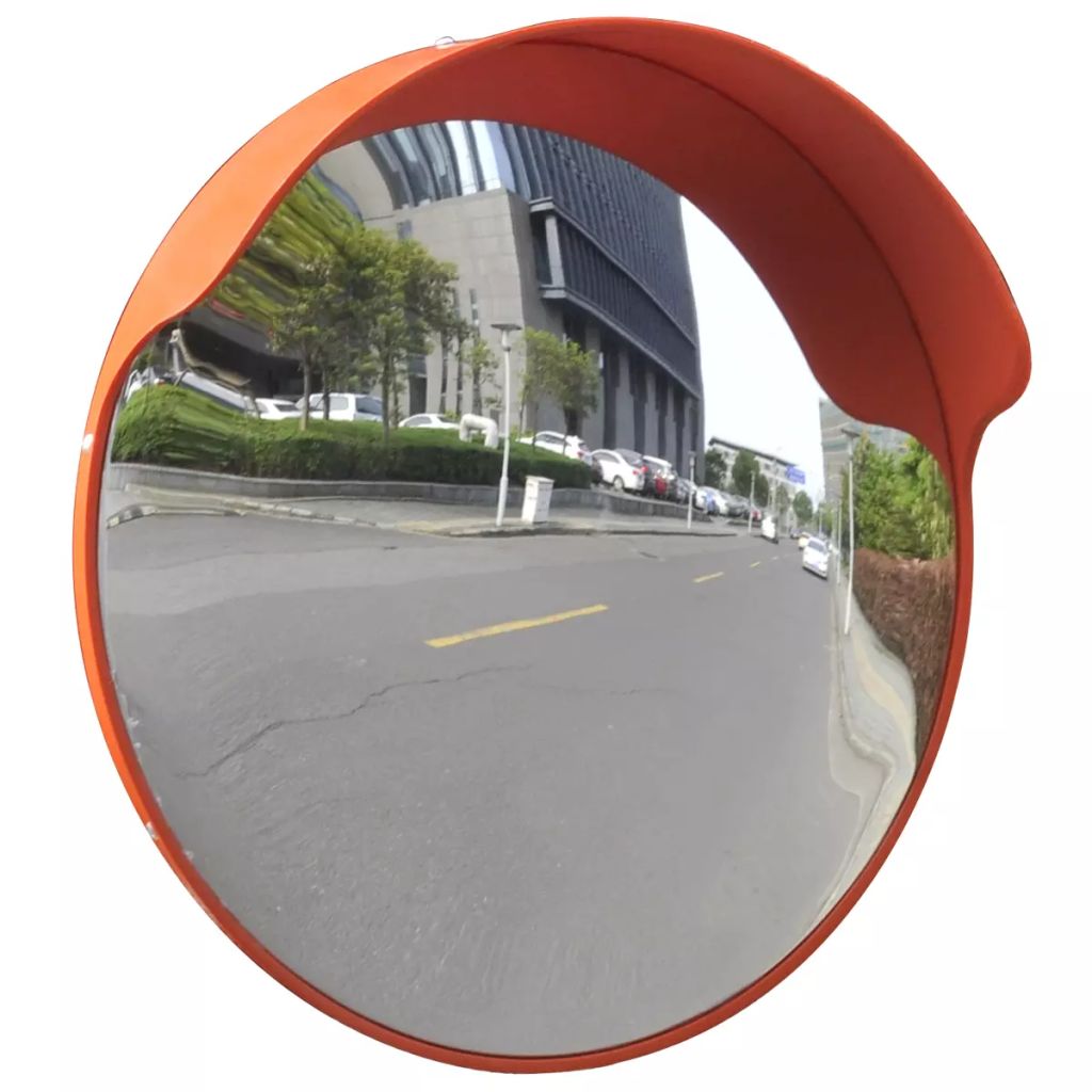 Convex Traffic Mirror PC Plastic Orange 45 cm Outdoor