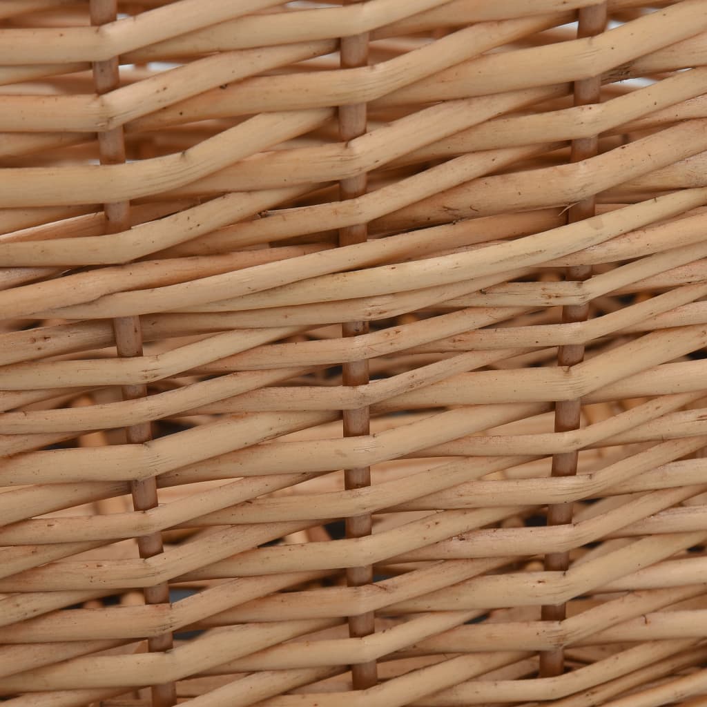 Holzkorb mit Tragegriffen 58×42×29 cm Natur Weide   