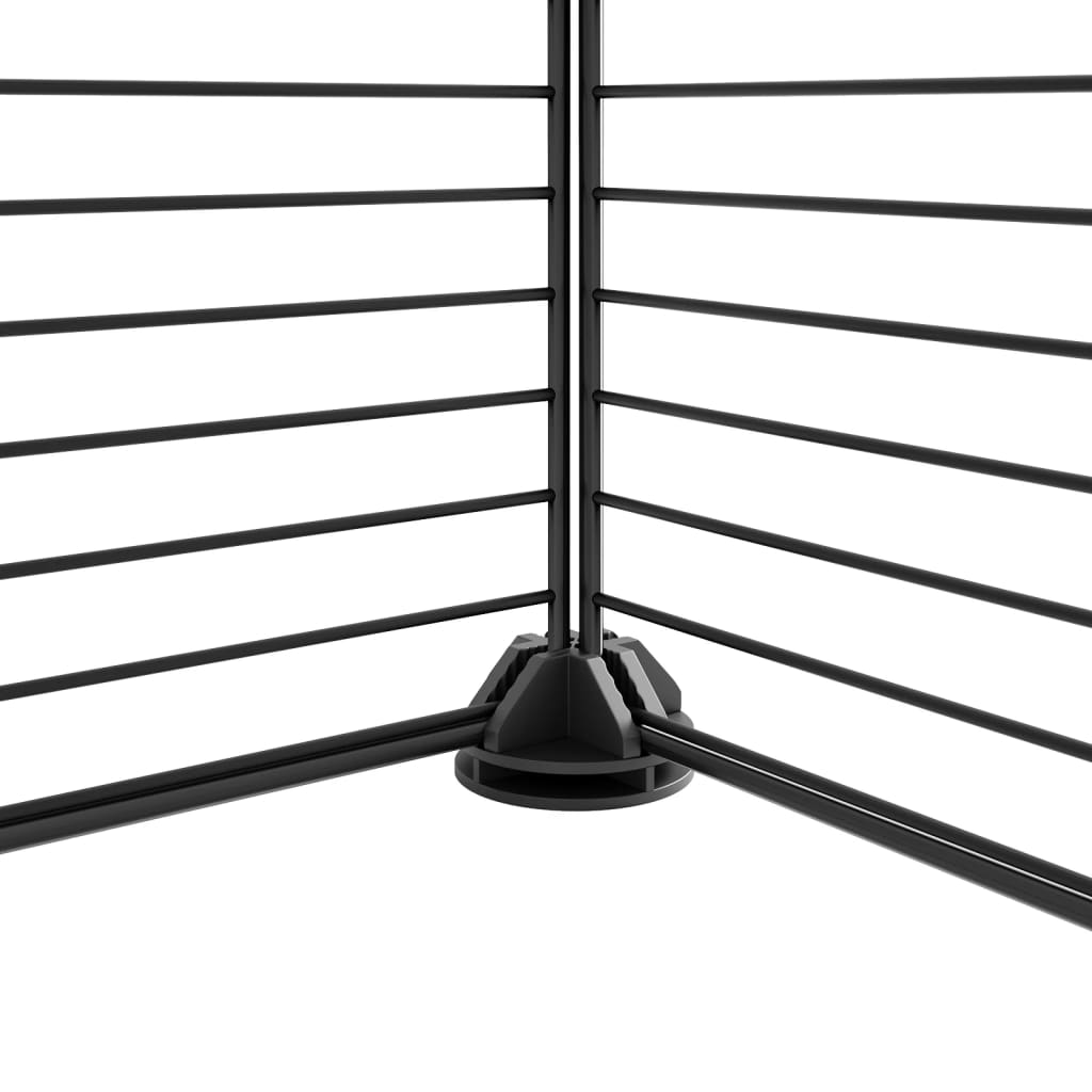 20-Panel Pet Cage with Door Black 35x35 cm Steel