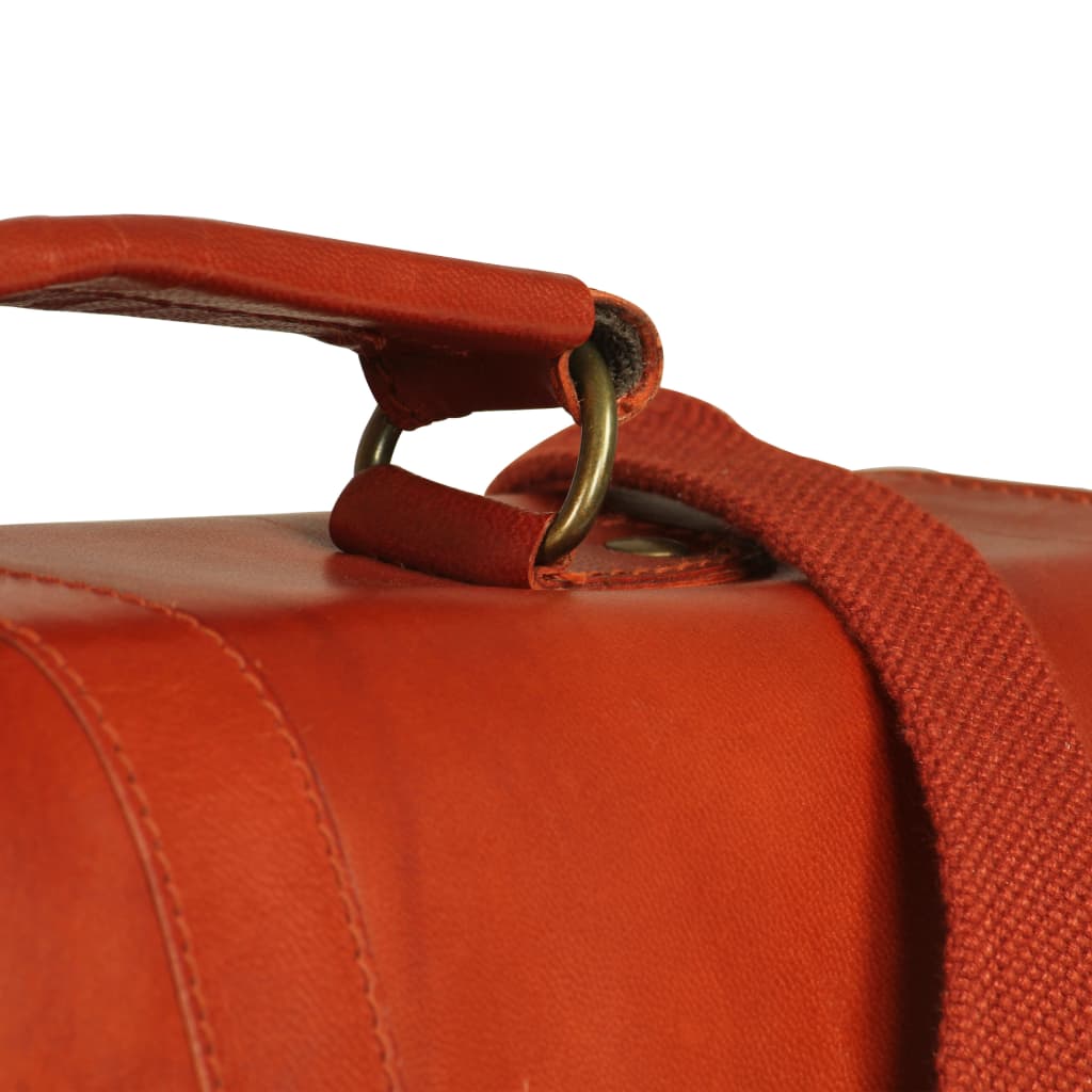 Briefcase Real Leather Tan