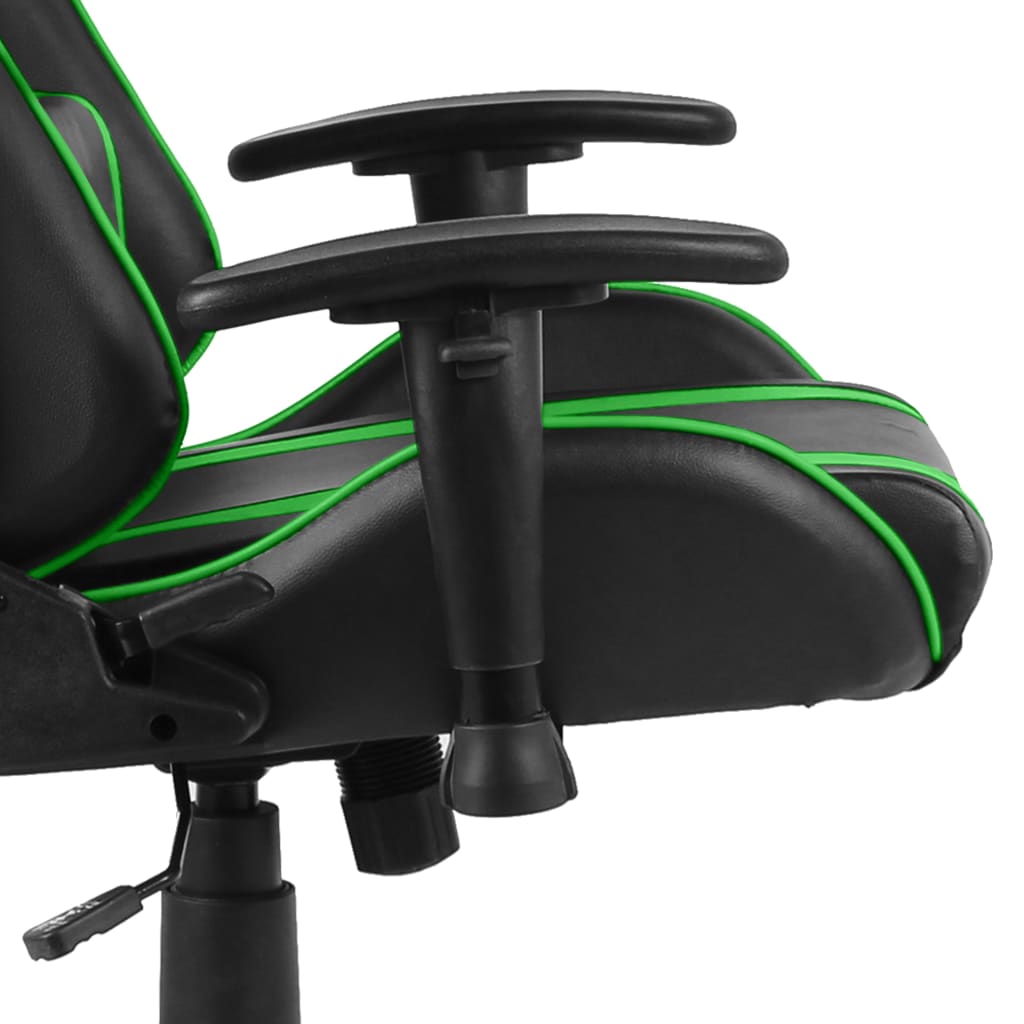 Swivel Gaming Chair Green PVC
