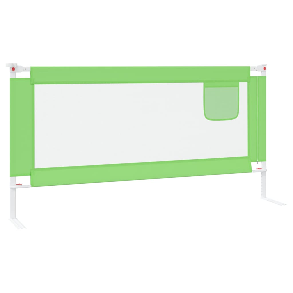 Toddler Safety Bed Rail Green 180x25 cm Fabric