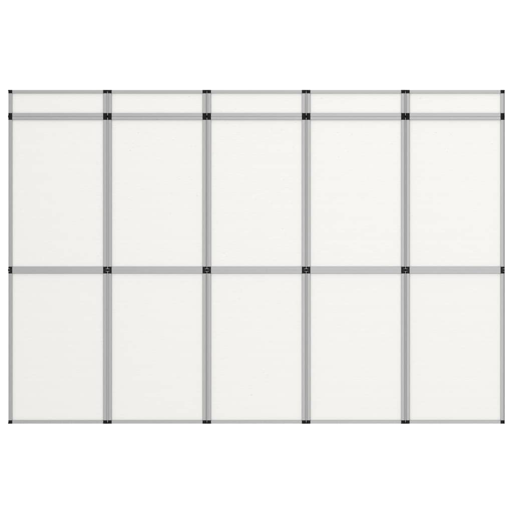 15-Panel Messewand Faltdisplay 302×200 cm Weiss