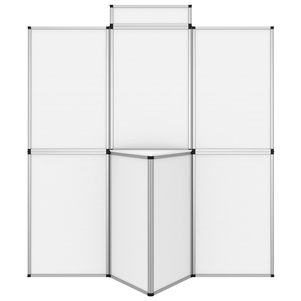 8-Panel Folding Exhibition Display Wall 181x200 cm White