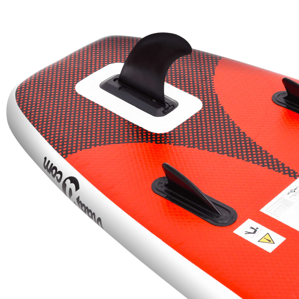 Inflatable Stand Up Paddle Board Set Red 300x76x10 cm