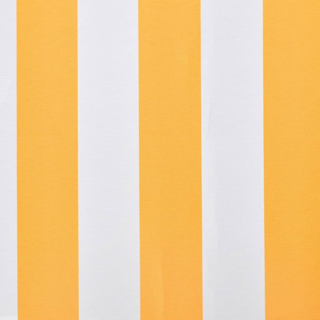 Awning Top Sunshade Canvas Orange & White 500x300 cm