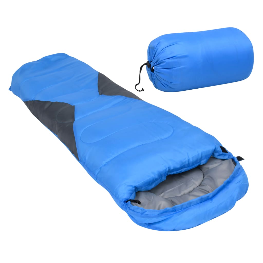 Leichter Mumienschlafsack für Kinder Blau 670g 10°C 