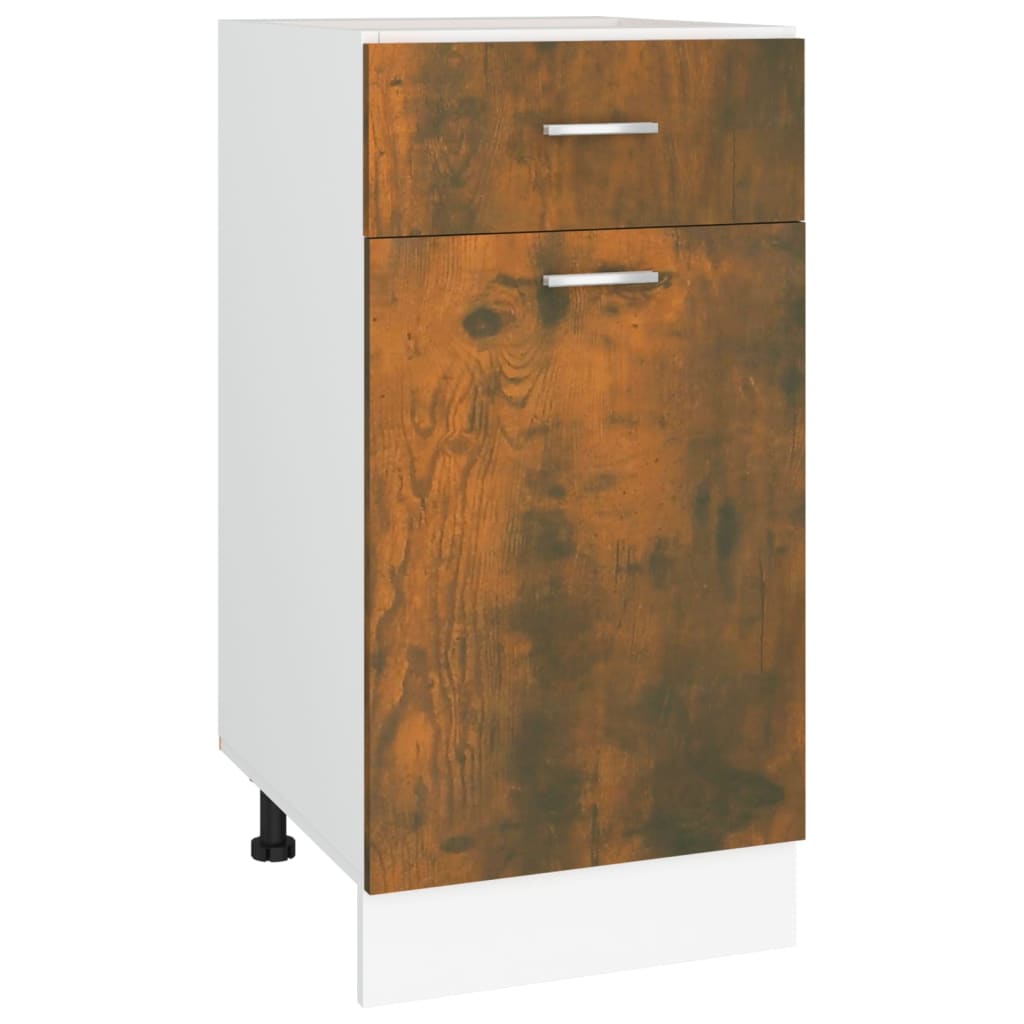 Drawer Bottom Cabinet Smoked Oak 40x46x81.5 cm Engineered Wood