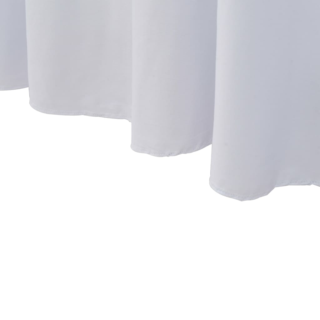 2 pcs Stretch Table Covers with Skirt 120x60.5x74 cm White