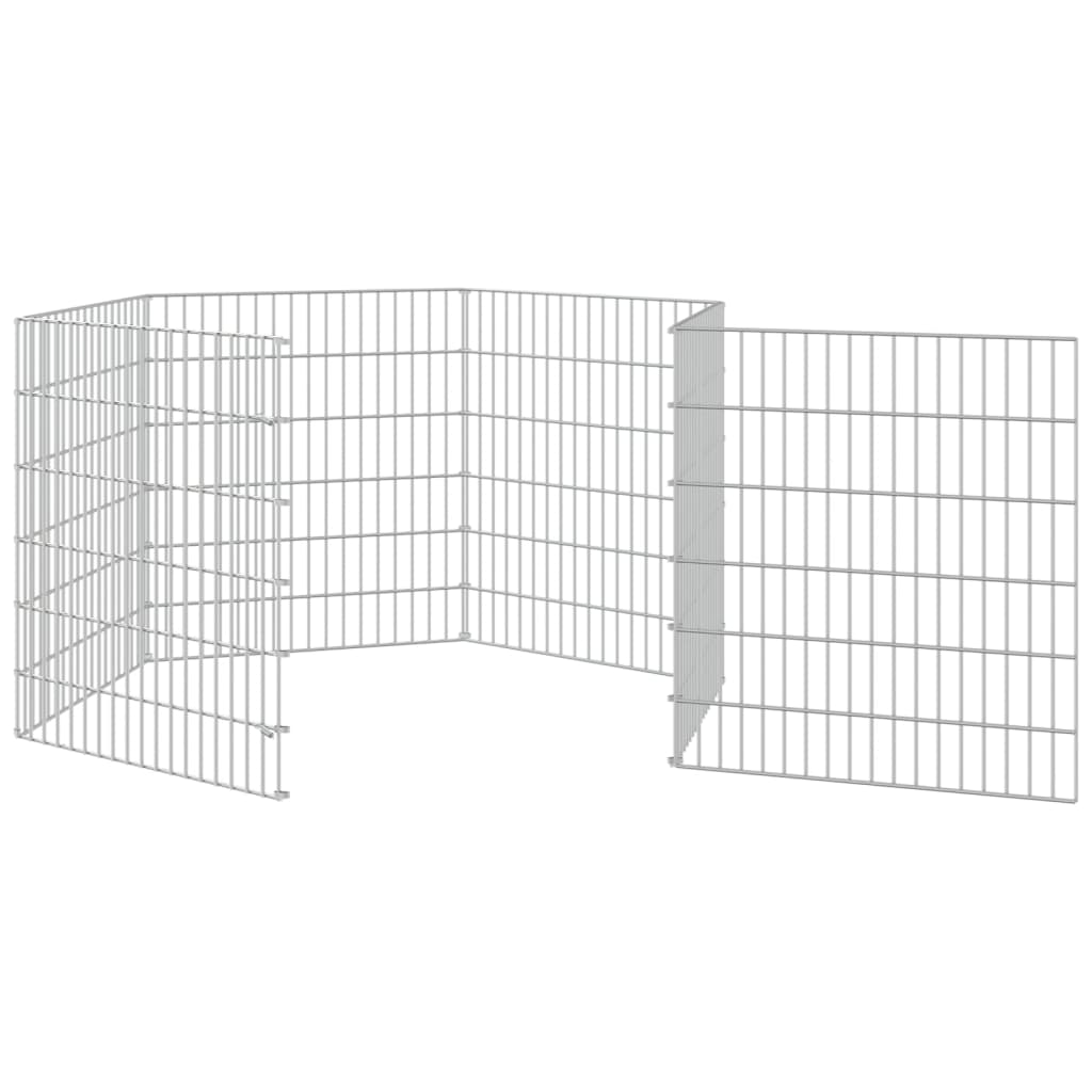 6-Panel Rabbit Cage 54x60 cm Galvanised Iron