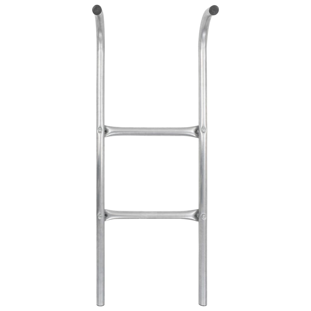 2-Step Trampoline Ladder Steel Silver 72 cm