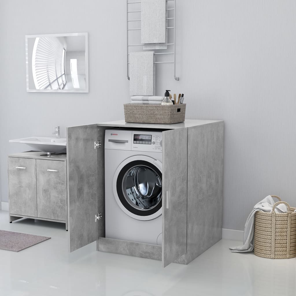 Washing Machine Cabinet Concrete Grey
