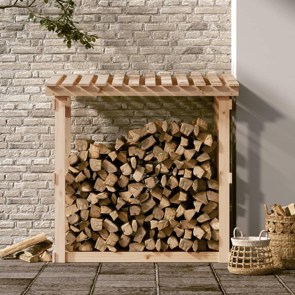 Firewood Rack 108x64.5x109 cm Solid Wood Pine