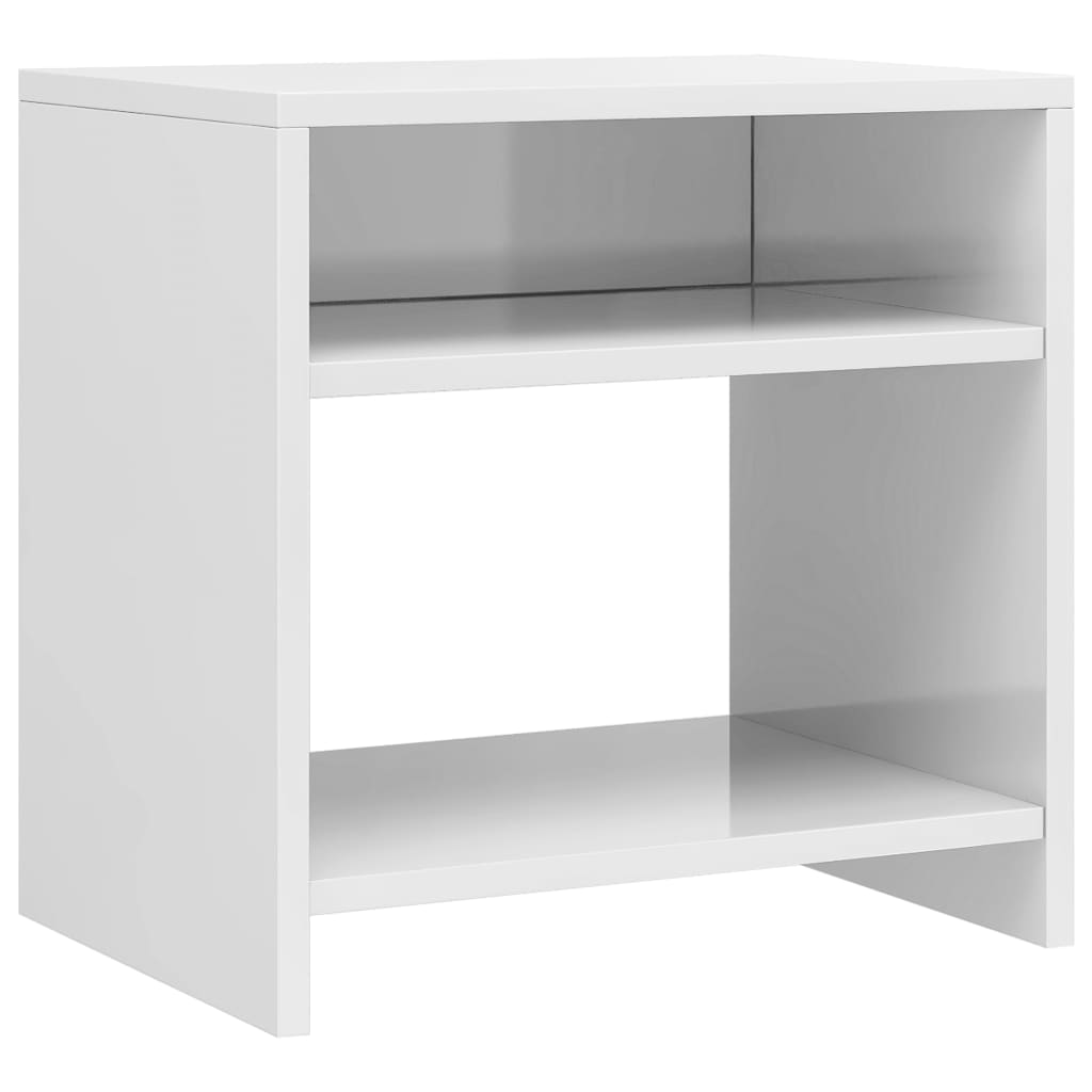 Bedside Cabinet High Gloss White 40x30x40 cm Engineered Wood