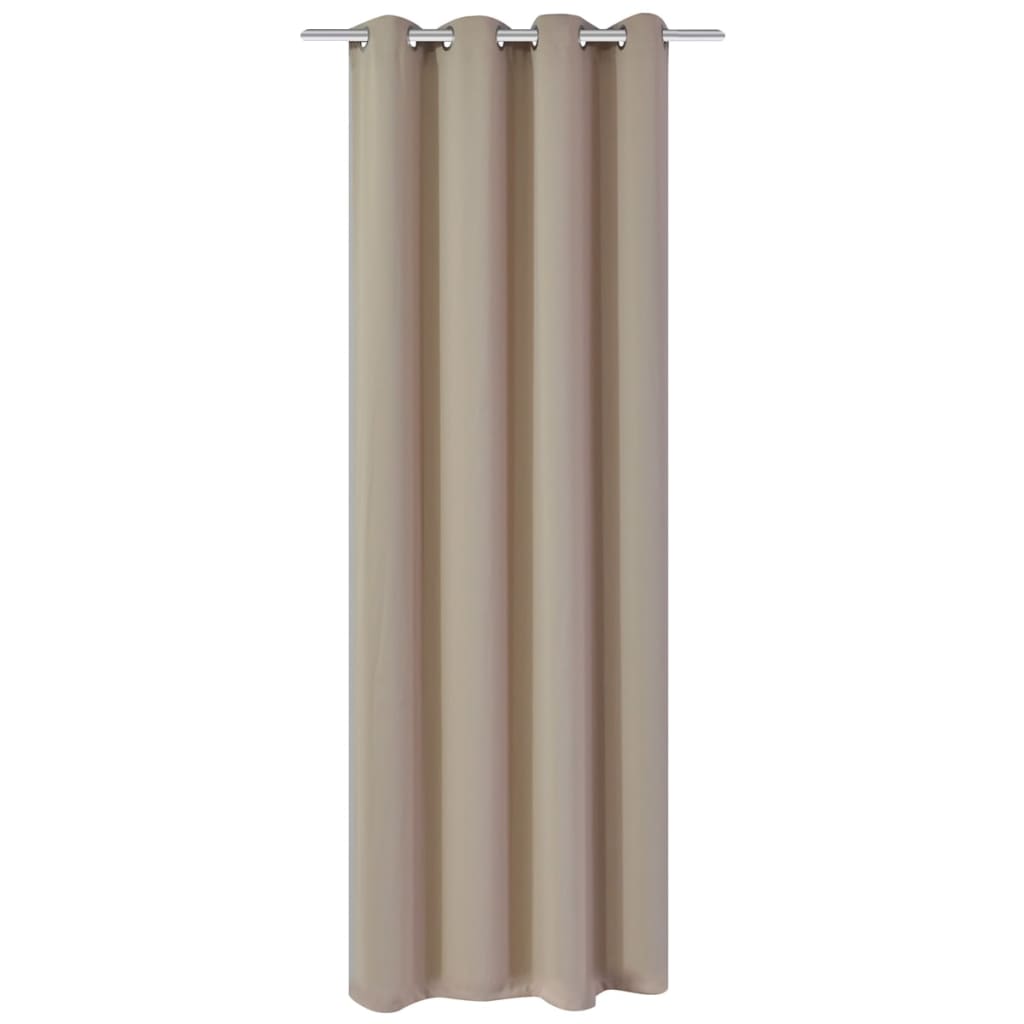 Blackout Curtain with Metal Eyelets 270x245 cm Cream