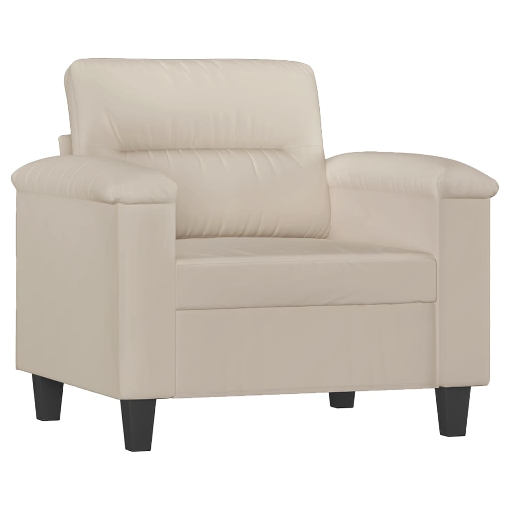 1-Sitzer-Sofa Creme 60 cm Mikrofasergewebe