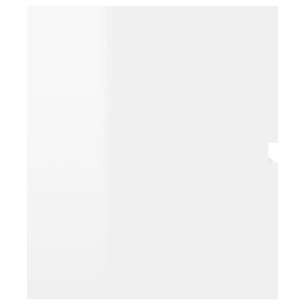 Armoire d'évier Blanc brillant 80x38,5x45 cm Bois d'ingénierie