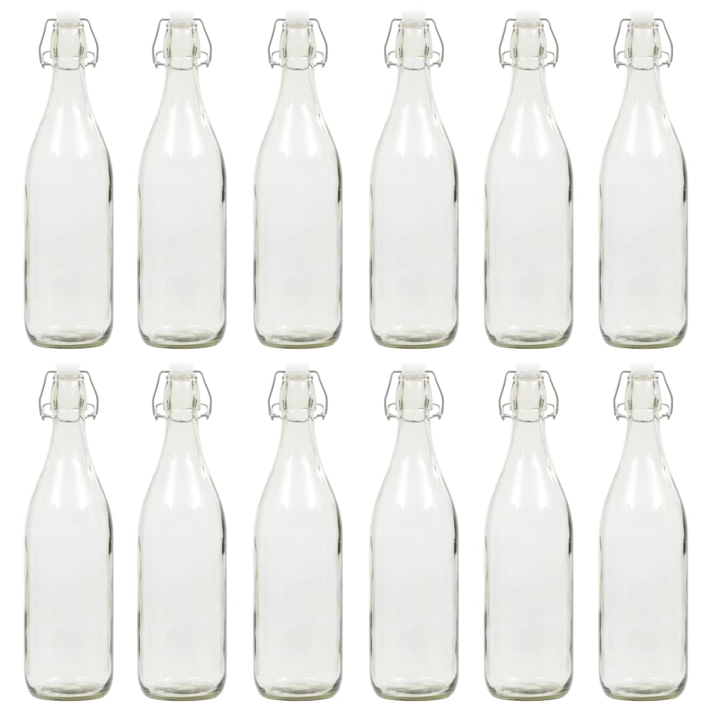 Glasflasche mit Bügelverschluss 12 Stk. 1 L 