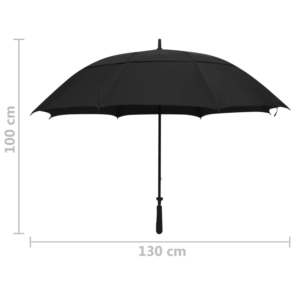 Regenschirm Schwarz 130 cm 