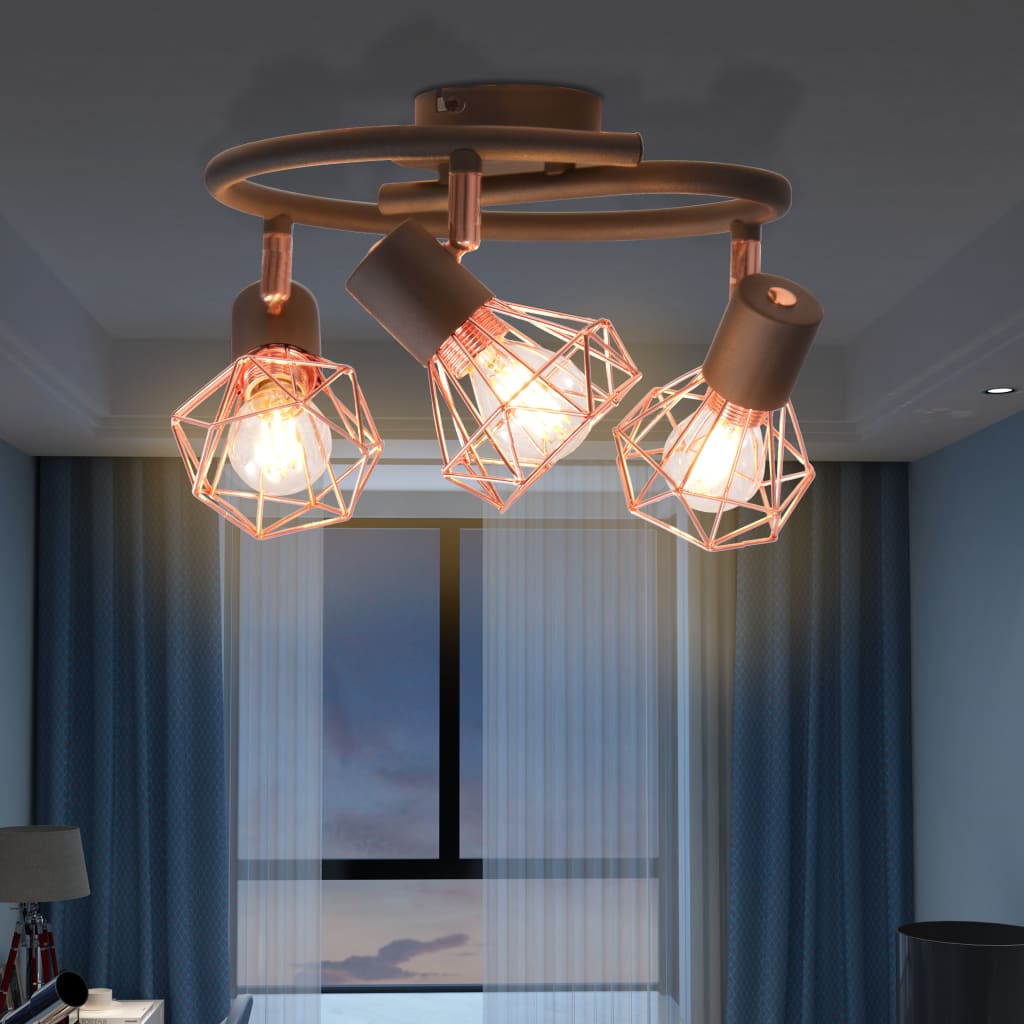 Ceiling Lamp with 3 LED Filament Bulbs 12 W