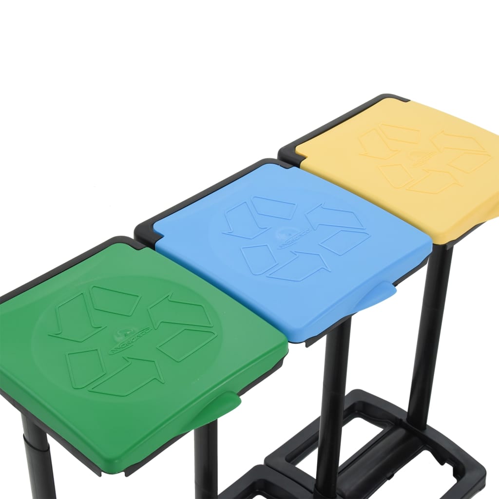 Bin Bag Stands with Lid 240-330 L Multicolour PP