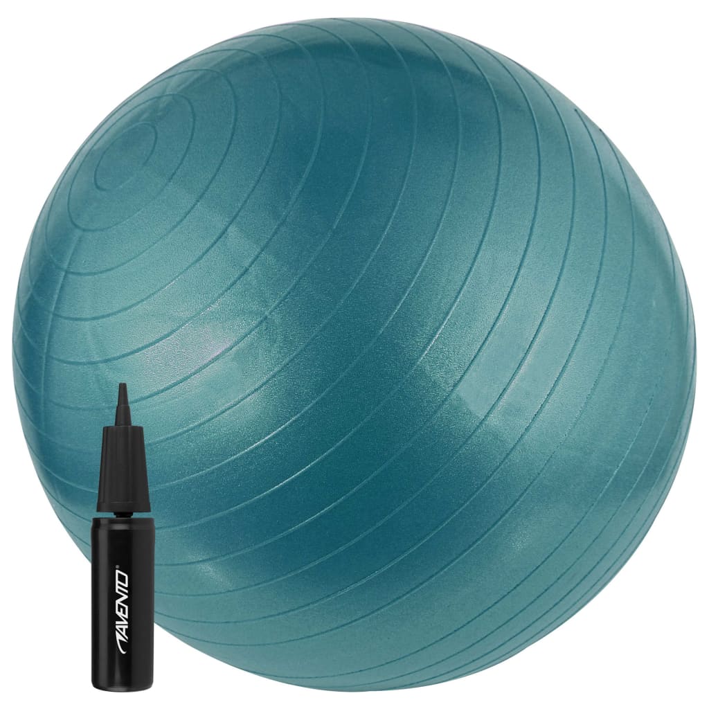 Avento Fitness-/Gymnastikball + Pumpe Durchm. 65 cm Blau