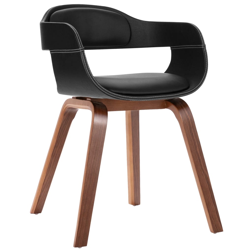 Bentwood Dining Chair with Artificial Leather Upholstery