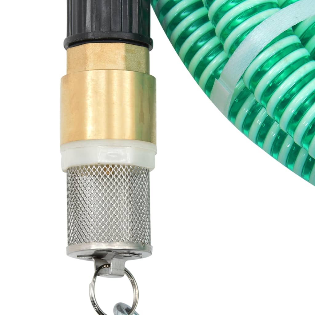 Suction Hose with Brass Connectors Green 1.1" 3 m PVC