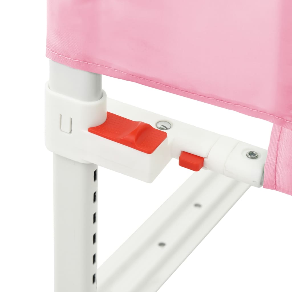 Toddler Safety Bed Rail Pink 120x25 cm Fabric