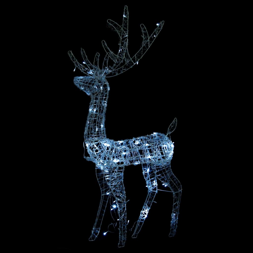 Acrylic Reindeer Christmas Decoration 140 LEDs 120 cm Cold White