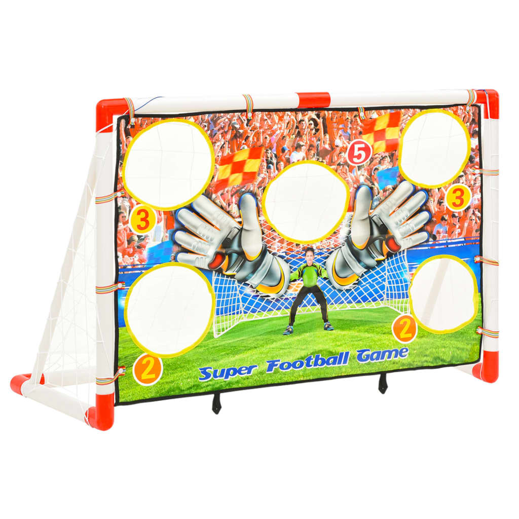 Fussballtor-Set mit Torwand 120x51x77,5 cm  