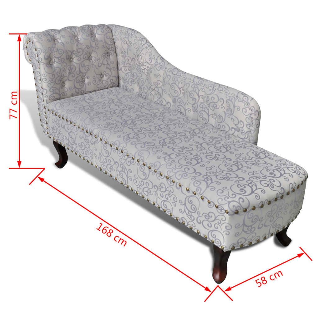 Chaiselongue Weiss Stoff