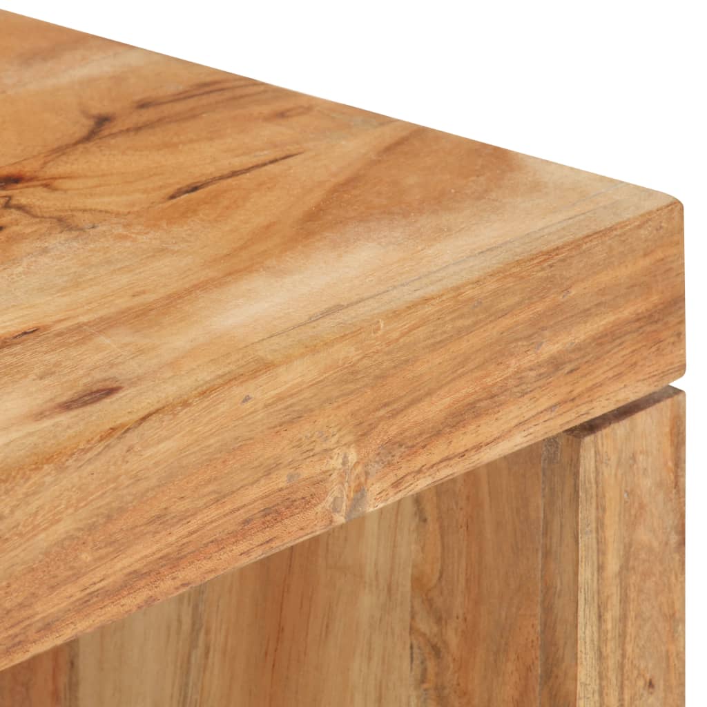 2 Piece Coffee Table Set Solid Acacia Wood