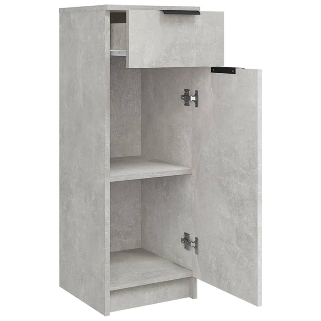 Bathroom Cabinet Concrete Grey 32x34x90 cm Engineered Wood