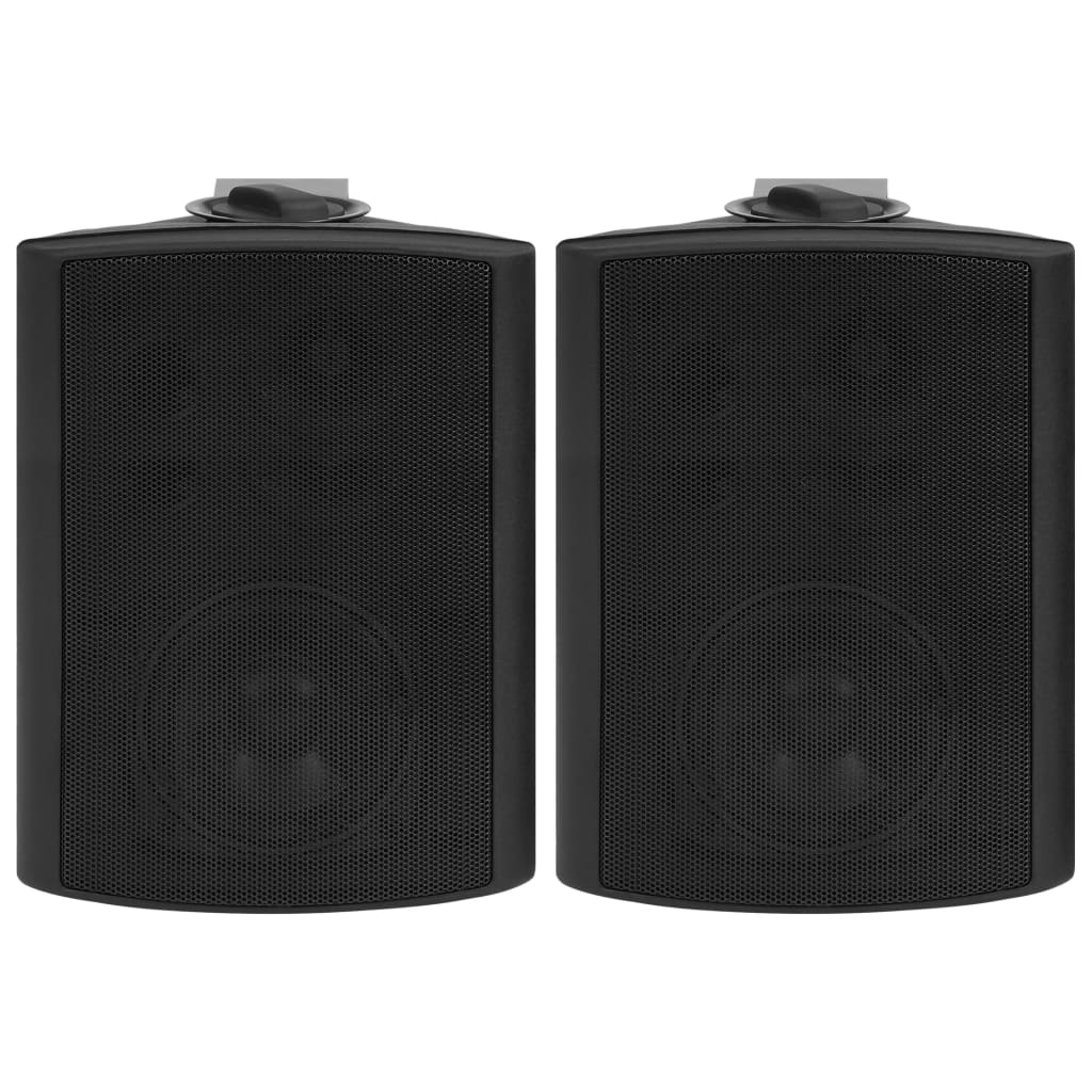 Wall-mounted Stereo Speakers 2 pcs Black Indoor Outdoor 100 W