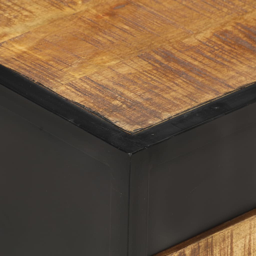 Bedside Cabinet 40x40x35 cm Rough Mango Wood