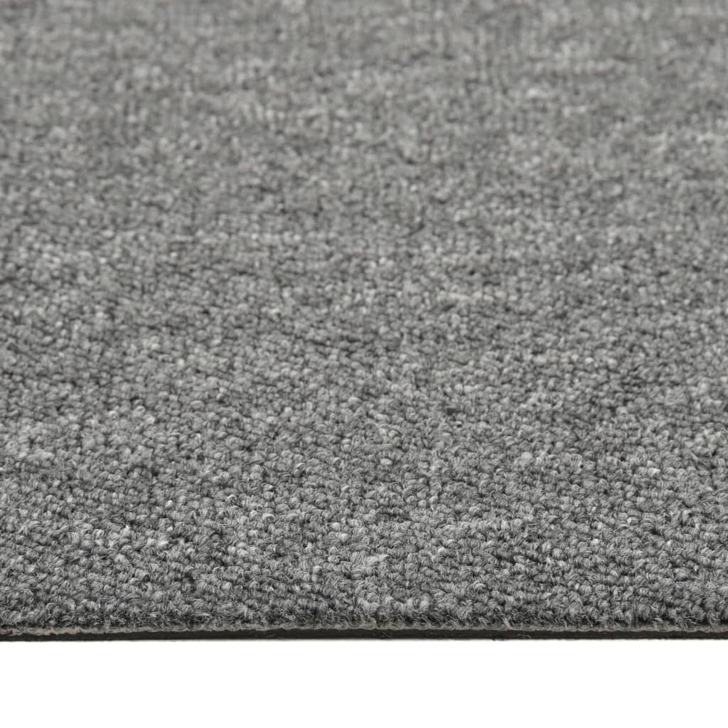 Carpet Floor Tiles 20 pcs 5 m² 50x50 cm Grey