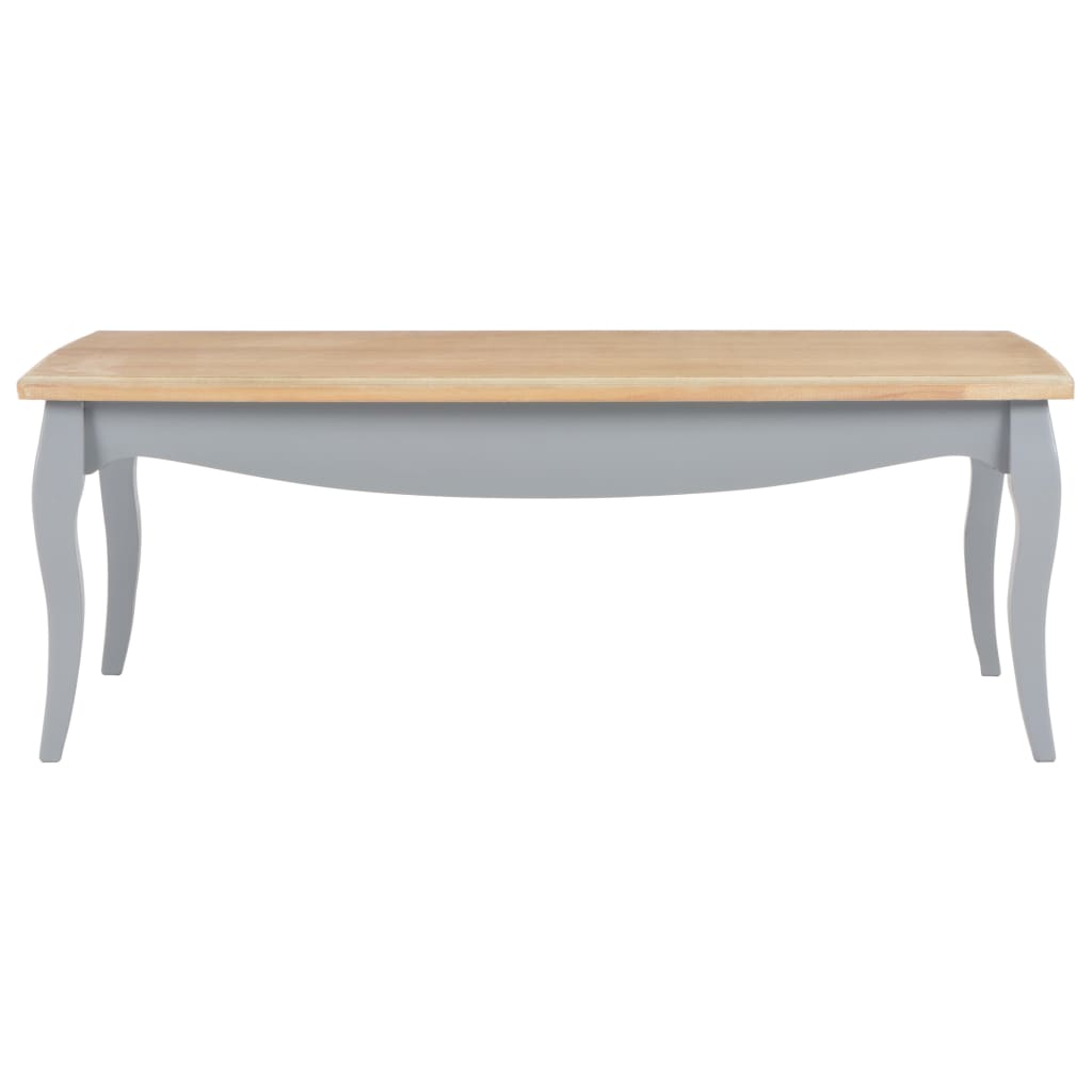 280002 Coffee Table Grey and Brown 110x60x40 cm Solid Pine Wood