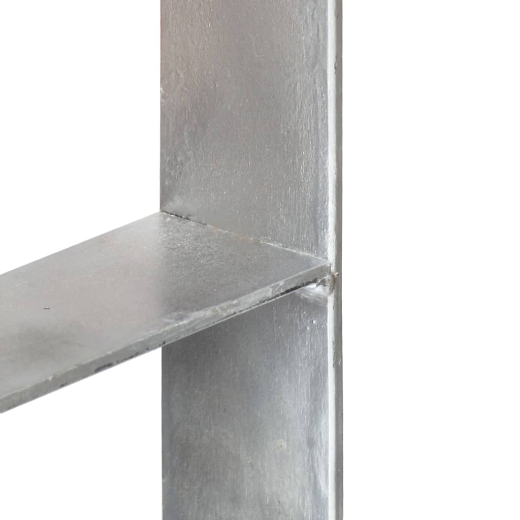 Pfostenträger 6 Stk. Silbern 7×6×60 cm Verzinkter Stahl