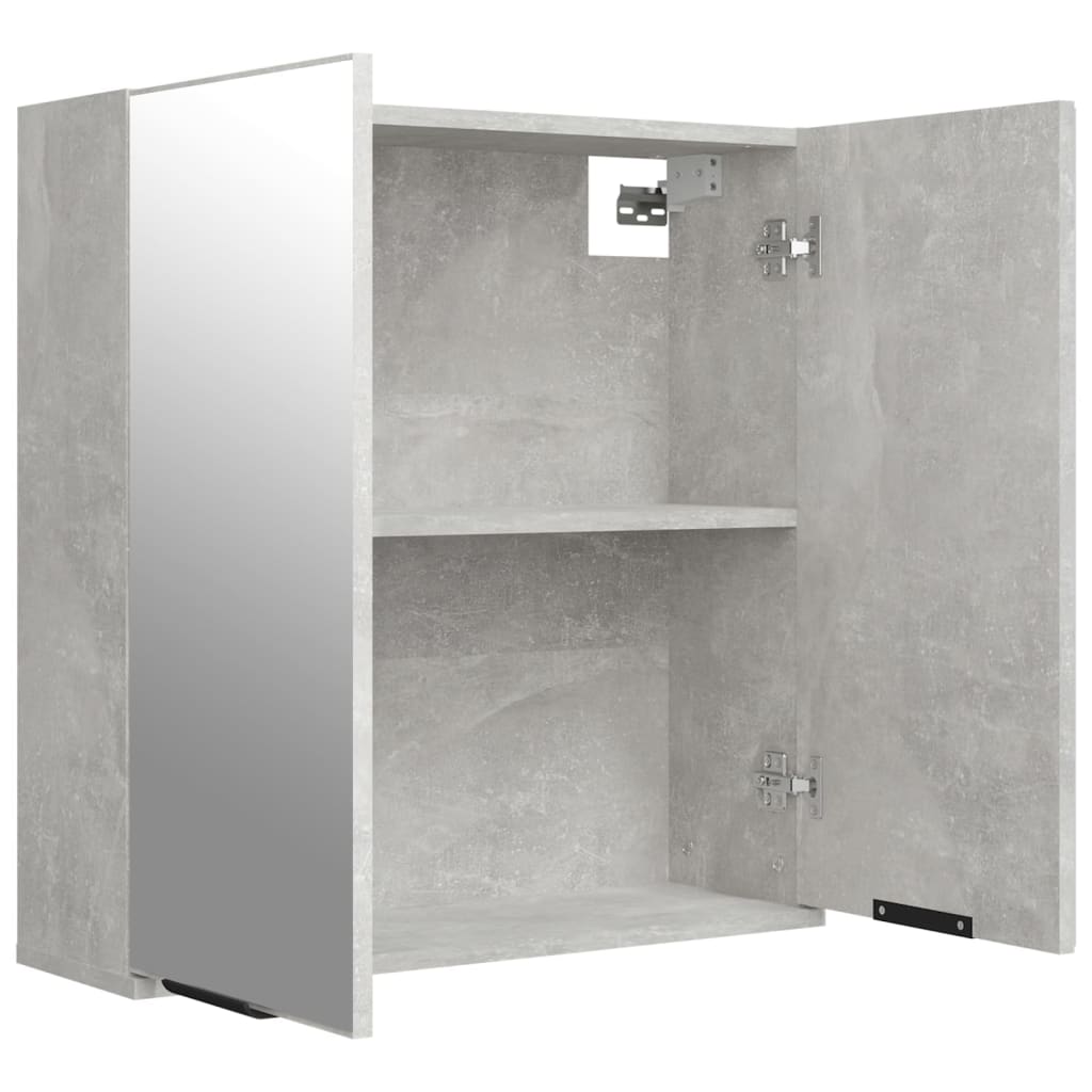 Bathroom Mirror Cabinet Concrete Grey 64x20x67 cm