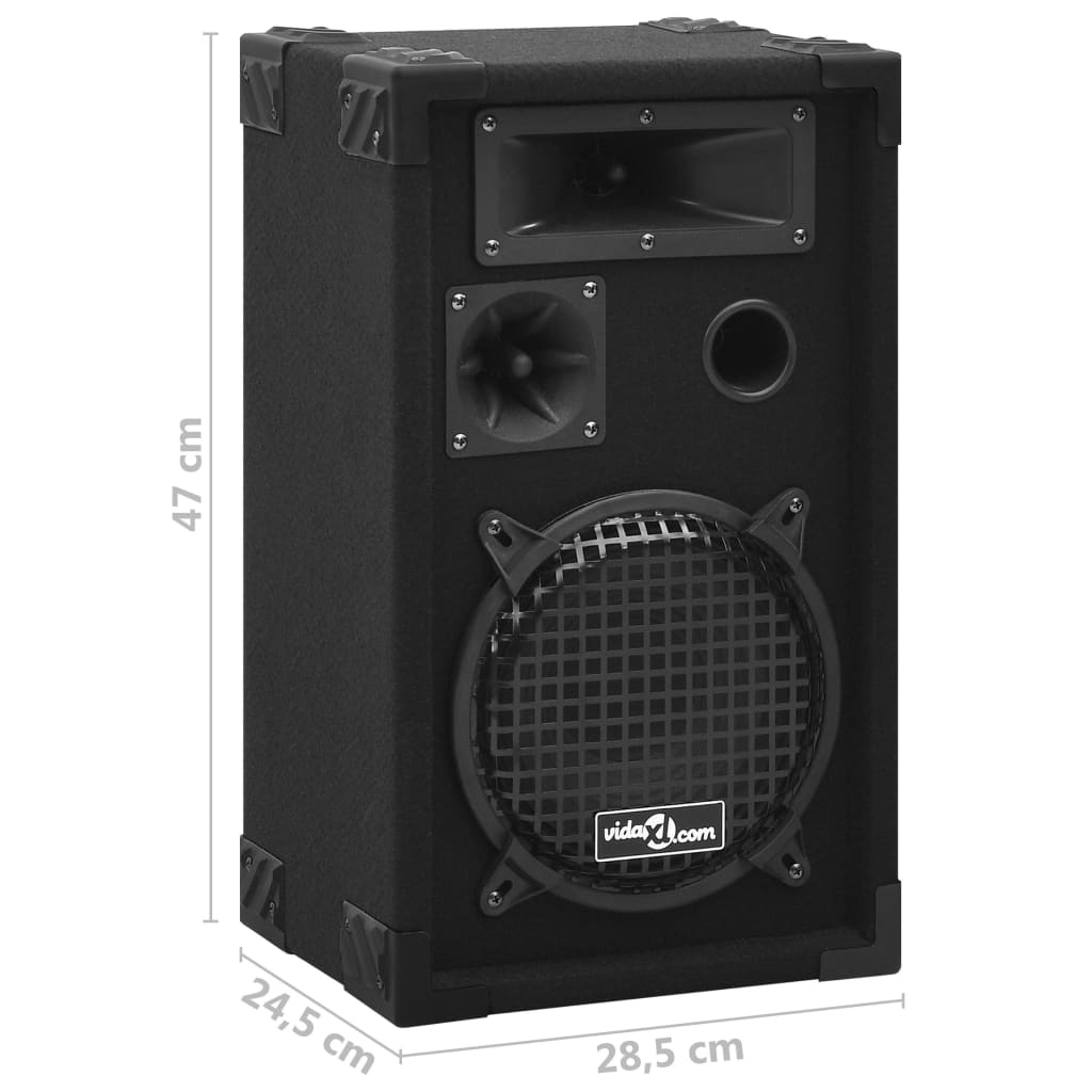 Professional Passive Hifi Stage Speakers 2 pcs 800 W Black